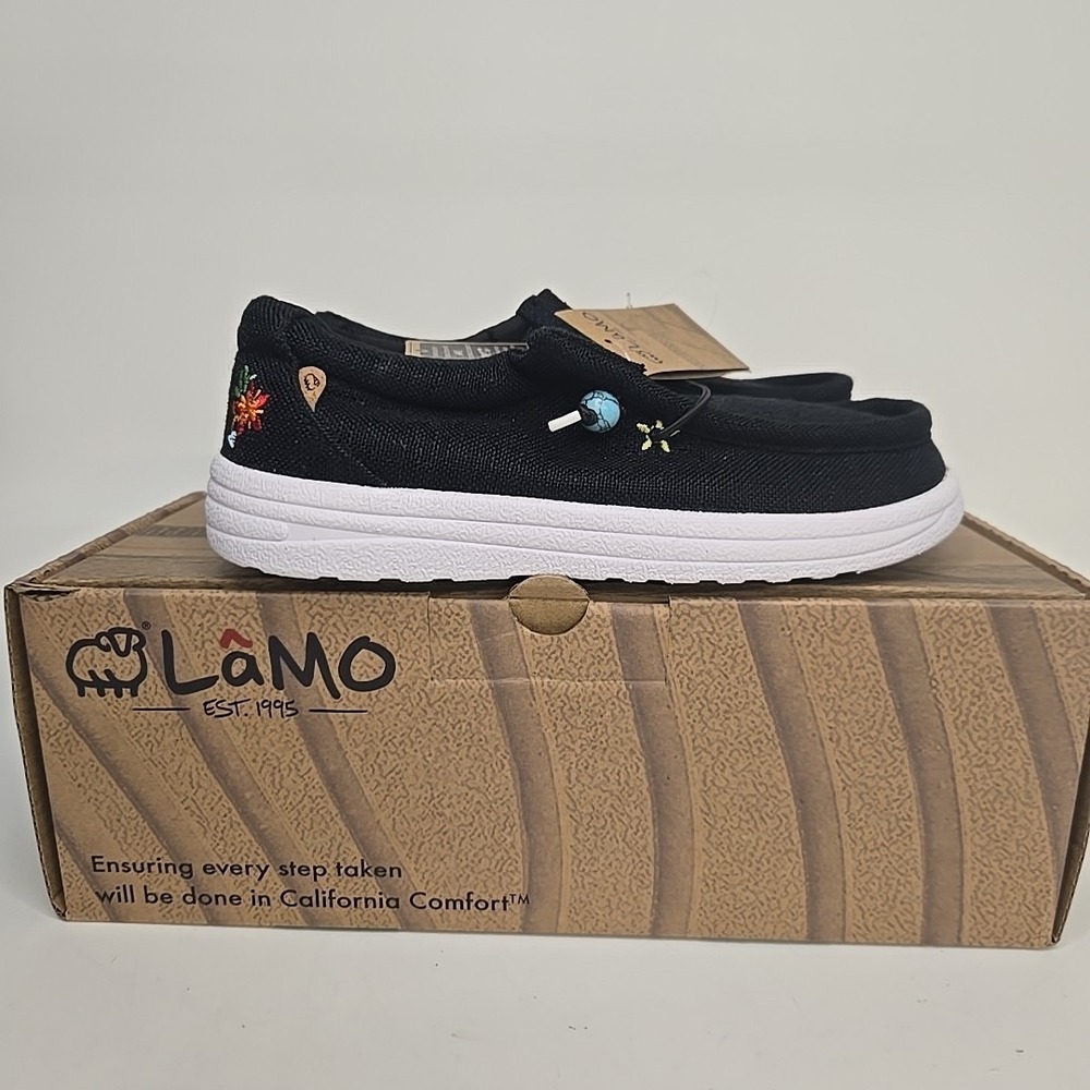Lamo Paula Black‎ Floral Size 5